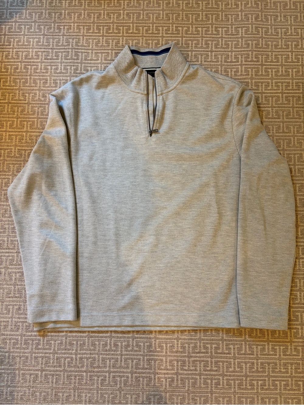 Ted Baker Men’s Light Gray Quarter-Zip Sweater